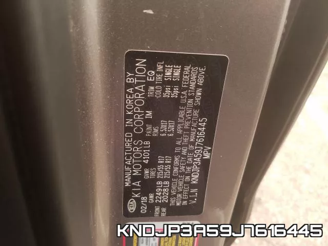 KNDJP3A59J7616445 фото 2