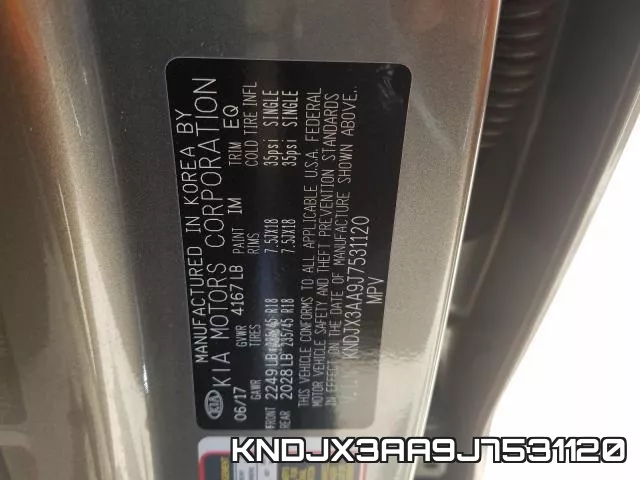 KNDJX3AA9J7531120 фото 2