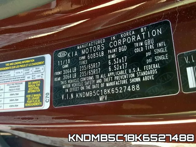 KNDMB5C18K6527488 фото 2
