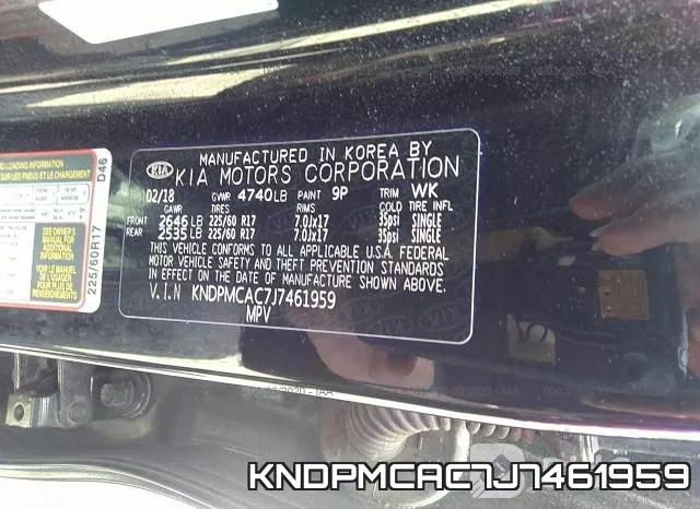 KNDPMCAC7J7461959 фото 10