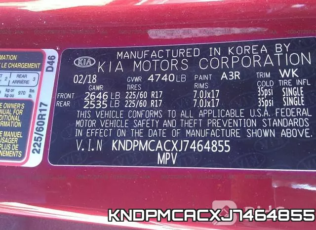 KNDPMCACXJ7464855 фото 10