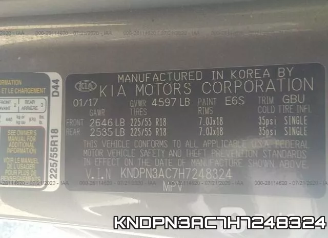 KNDPN3AC7H7248324 фото 10