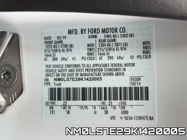 NM0LS7E29K1420005 фото 2