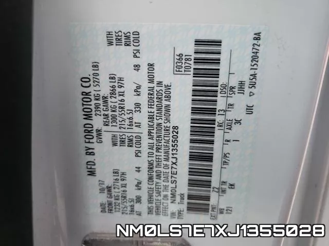 NM0LS7E7XJ1355028 фото 2