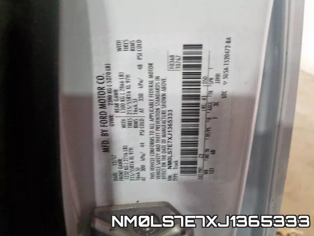 NM0LS7E7XJ1365333 фото 2