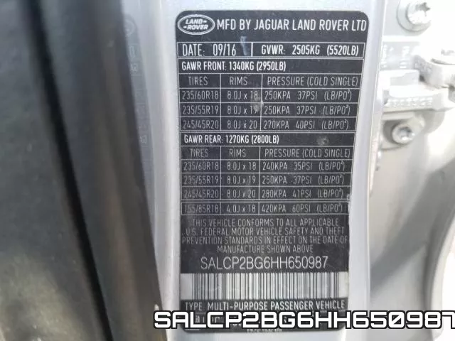 SALCP2BG6HH650987 фото 2