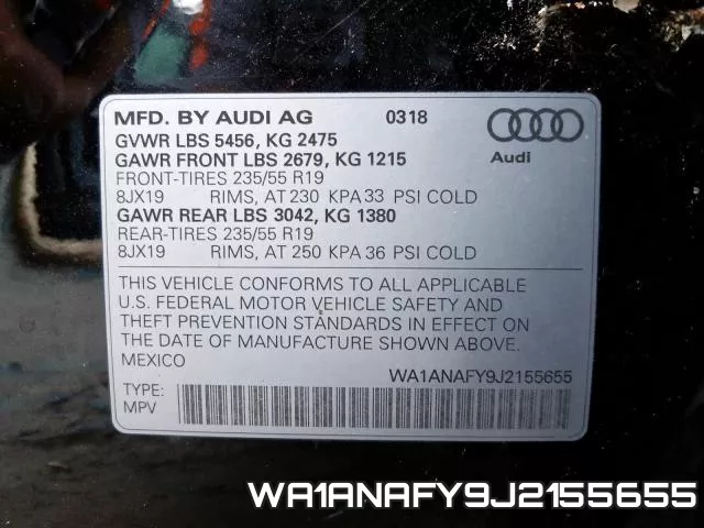 WA1ANAFY9J2155655 фото 2