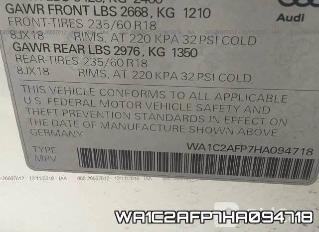 WA1C2AFP7HA094718 фото 10