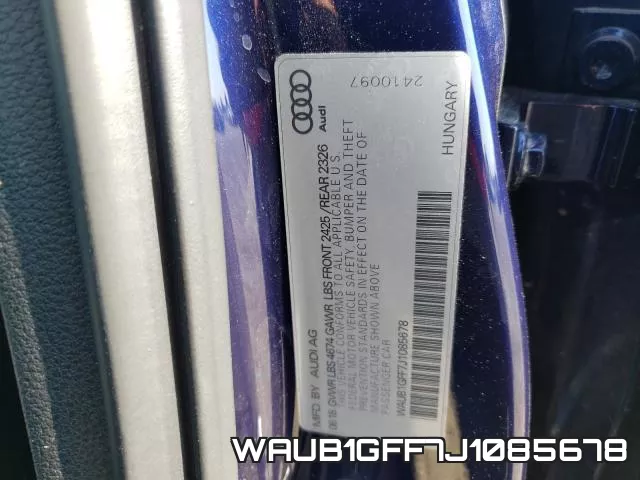 WAUB1GFF7J1085678 фото 2