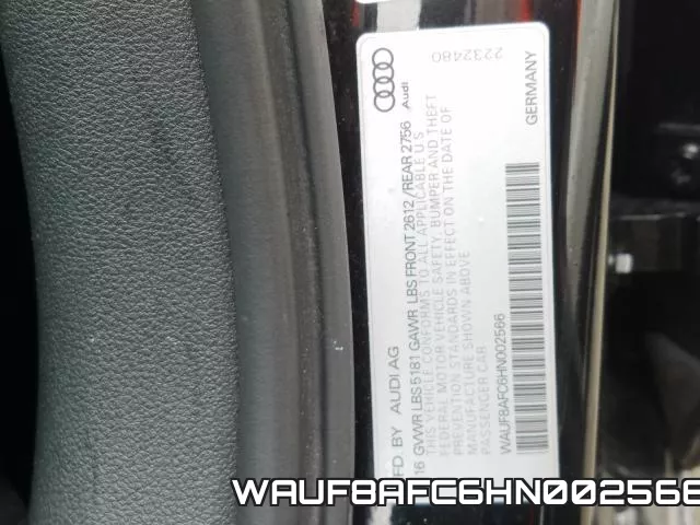 WAUF8AFC6HN002566 фото 2