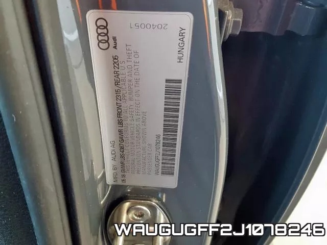 WAUGUGFF2J1078246 фото 2