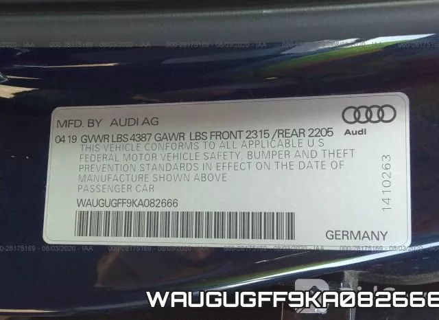 WAUGUGFF9KA082666 фото 10