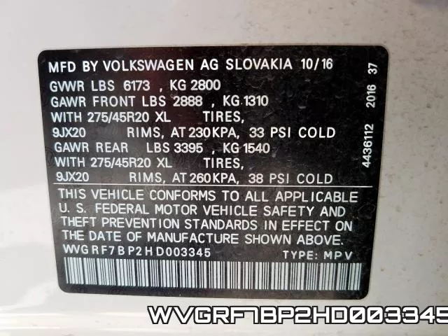 WVGRF7BP2HD003345 фото 2