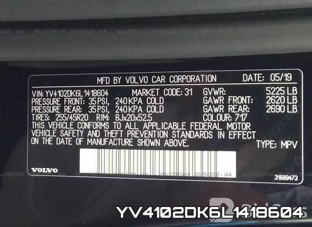 YV4102DK6L1418604 фото 10