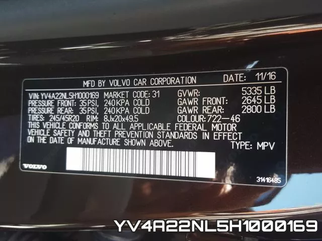 YV4A22NL5H1000169 фото 2