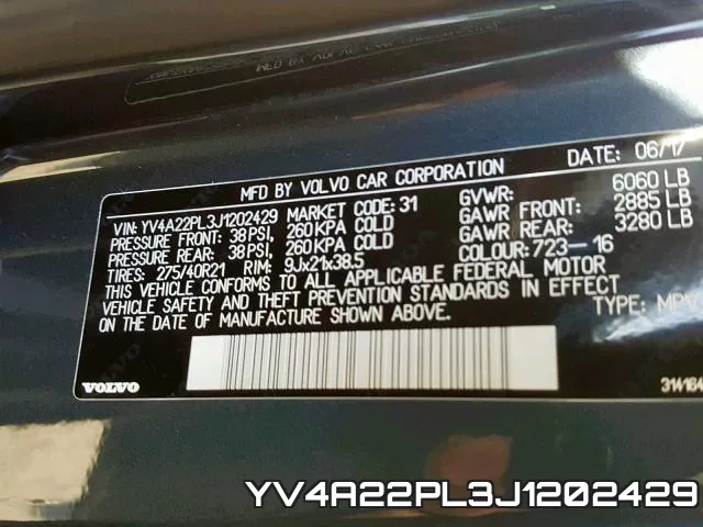 YV4A22PL3J1202429 фото 2