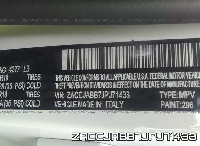ZACCJABB7JPJ71433 фото 10
