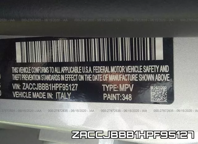 ZACCJBBB1HPF95127 фото 10