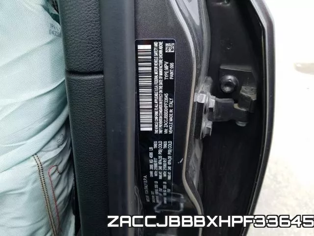 ZACCJBBBXHPF33645 фото 2