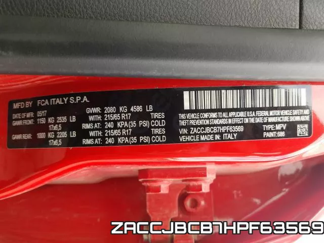 ZACCJBCB7HPF63569 фото 2
