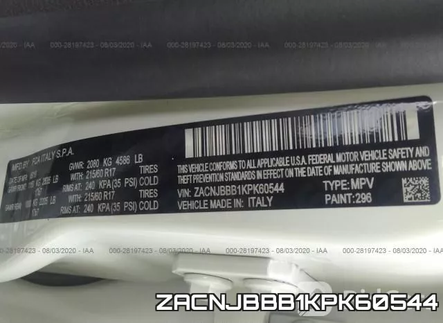 ZACNJBBB1KPK60544 фото 10