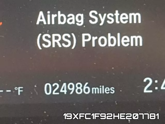 19XFC1F92HE207781 фото 9