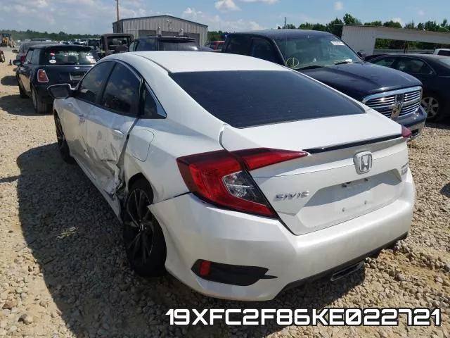 19XFC2F86KE022721 фото 4