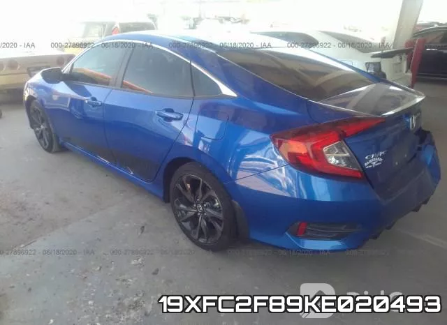 19XFC2F89KE020493 фото 4