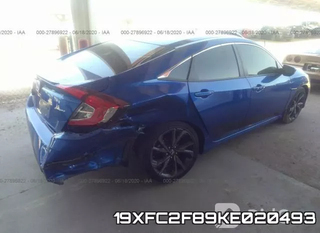 19XFC2F89KE020493 фото 5