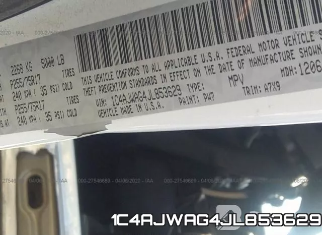 1C4AJWAG4JL853629 фото 10