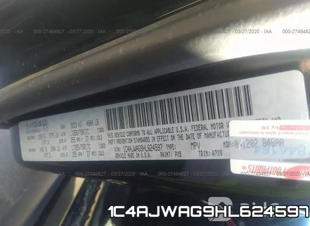 1C4AJWAG9HL624597 фото 10