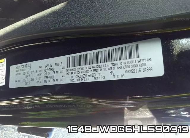 1C4BJWDG6HL590313 фото 10