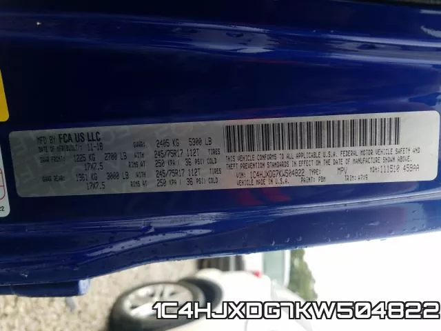 1C4HJXDG7KW504822 фото 2
