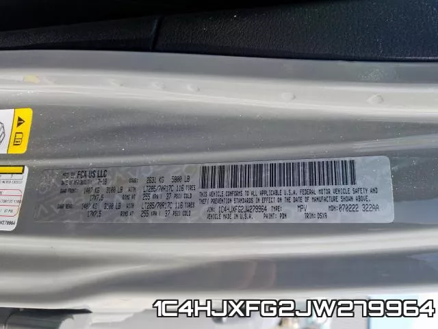 1C4HJXFG2JW279964 фото 2