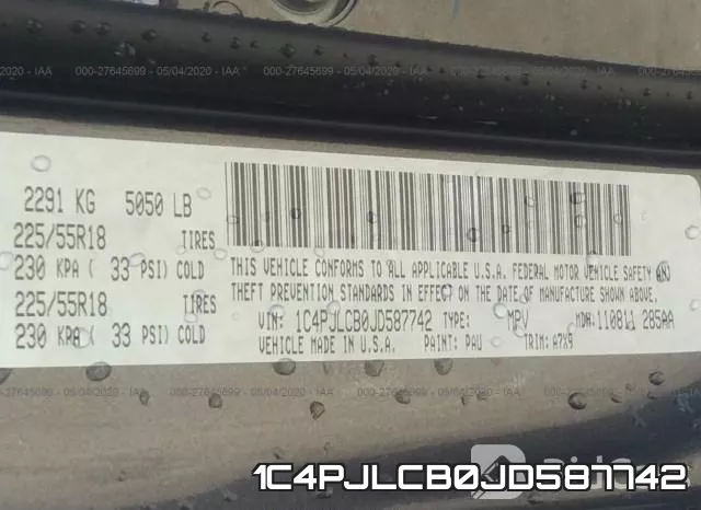 1C4PJLCB0JD587742 фото 10