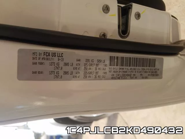 1C4PJLCB2KD490432 фото 2
