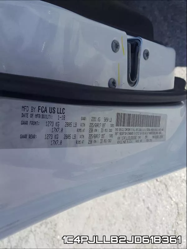 1C4PJLLB2JD618361 фото 2