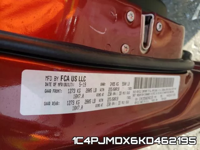 1C4PJMDX6KD462195 фото 2