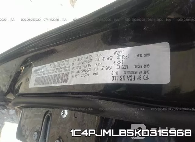 1C4PJMLB5KD315968 фото 10
