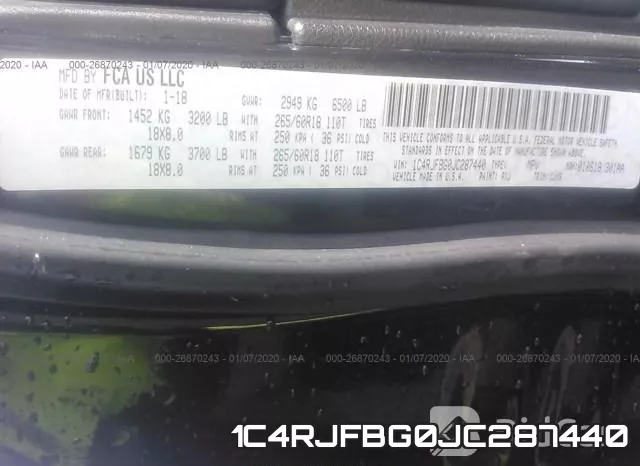 1C4RJFBG0JC287440 фото 10