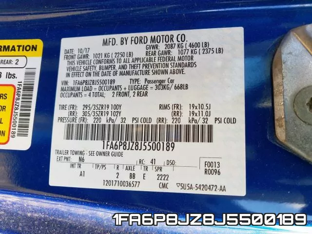 1FA6P8JZ8J5500189 фото 2