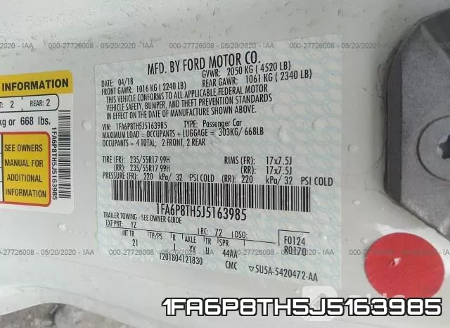1FA6P8TH5J5163985 фото 10