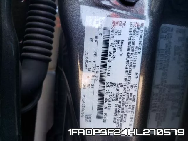 1FADP3F24HL270579 фото 2