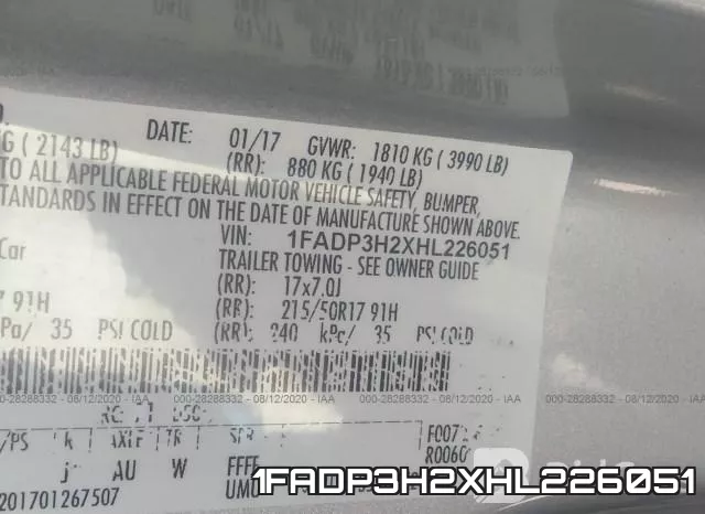 1FADP3H2XHL226051 фото 10