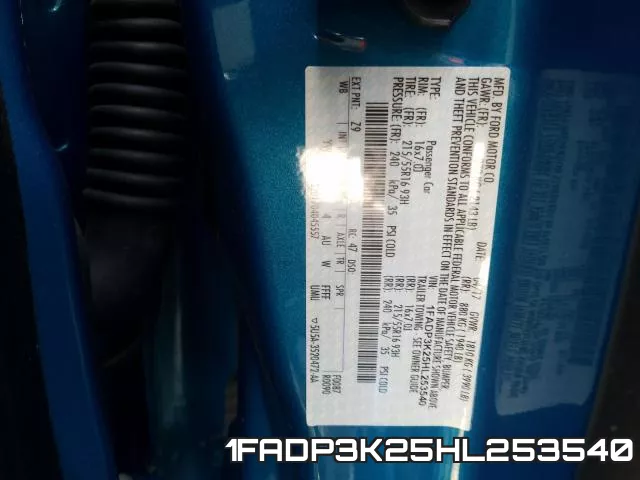 1FADP3K25HL253540 фото 2