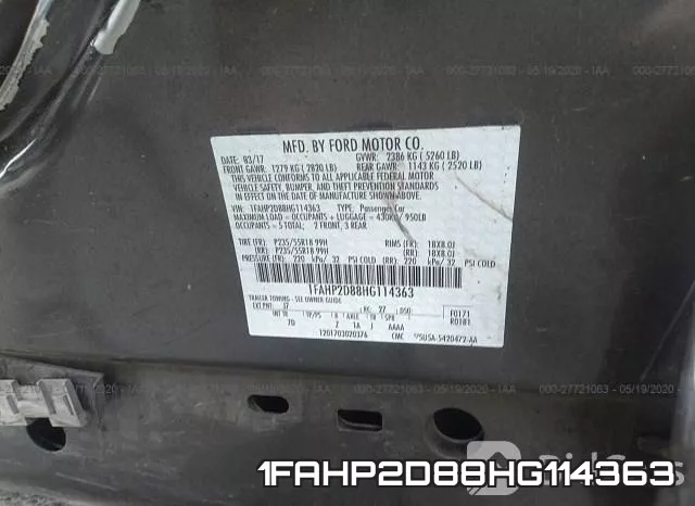 1FAHP2D88HG114363 фото 10