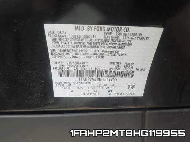 1FAHP2MT8HG119955 фото 2