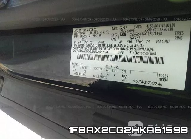 1FBAX2CG2HKA61598 фото 10