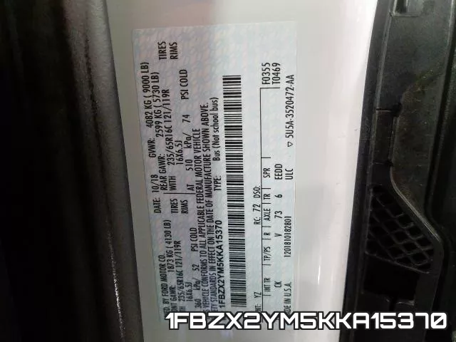 1FBZX2YM5KKA15370 фото 2