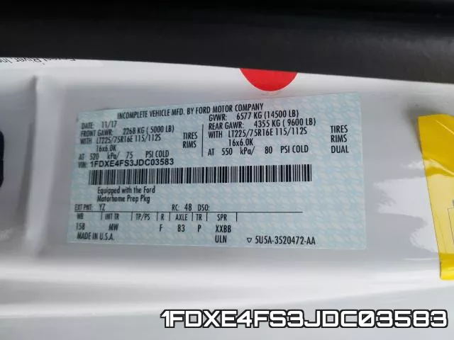 1FDXE4FS3JDC03583 фото 2